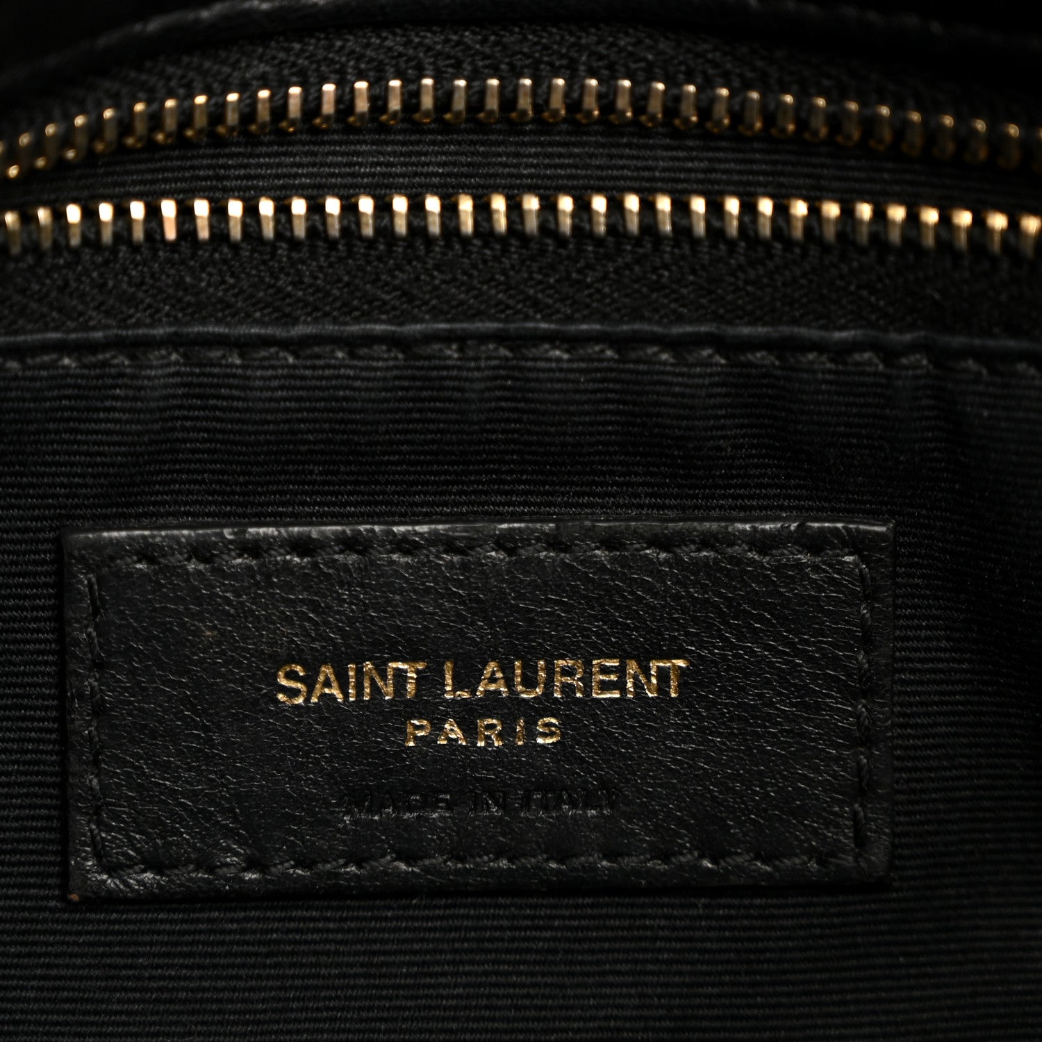 Lambskin Quilted Small Loulou Puffer Monogram Chain Satchel Black
