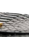 Snakeskin Medium Classic Box Flap Bag Black