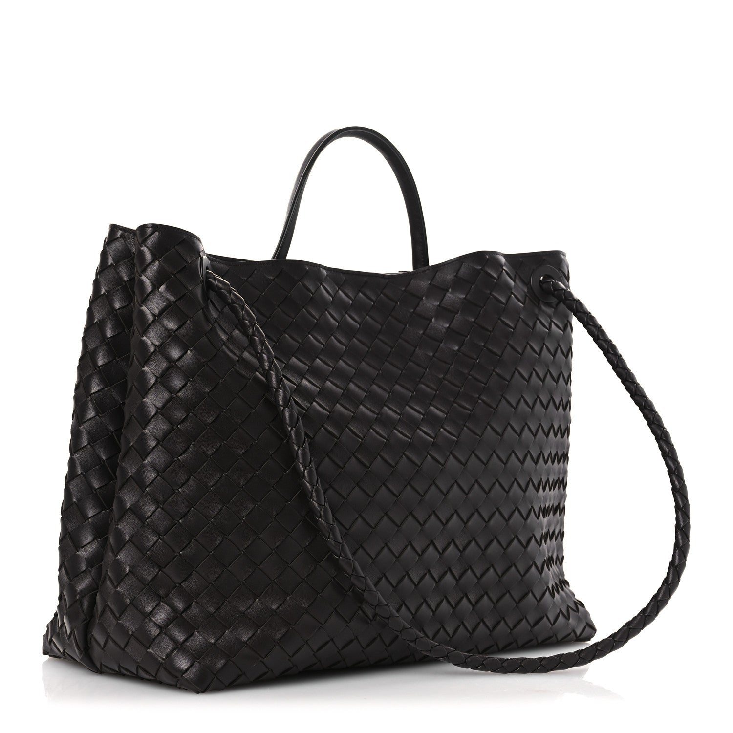 Nappa Intrecciato Large Andiamo Shoulder Bag Fondant