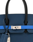 Epsom Tri-Color Birkin 25 Deep Bleu Bleu Hydra Black