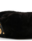 Faux Fur Clutch Black