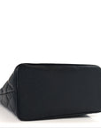 Caviar Quilted Medallion Tote Black