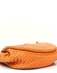Nappa Intrecciato Drawstring Messenger Flap Orange
