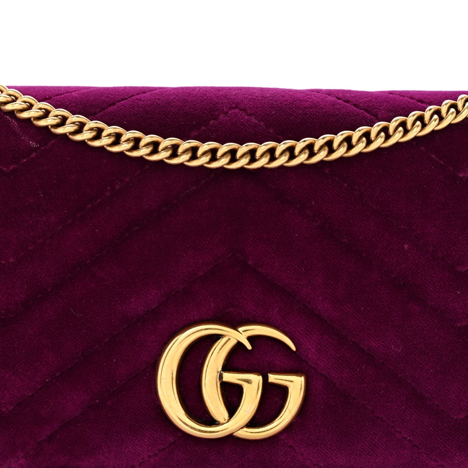 Velvet Matelasse GG Marmont Mini Bag Fuchsia Violet Cyclamen