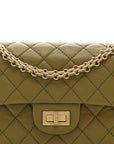 Aged Calfskin Quilted 2.55 Reissue 224 Flap  Khaki