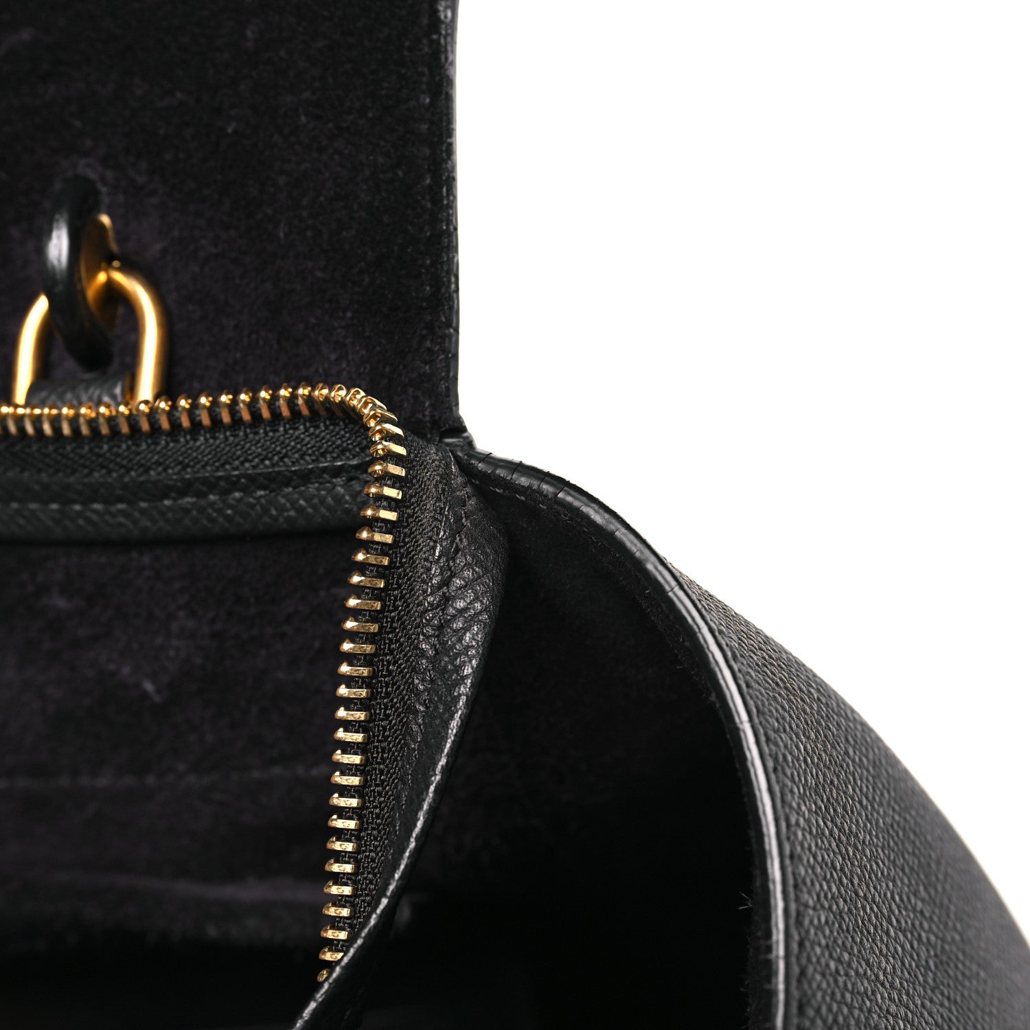 Grained Calfskin Mini Belt Bag Black