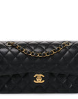 Caviar Quilted Small Double Flap Black