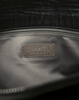 Glazed Calfskin Quilted CC XL Single Flap Black