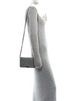 Caviar Chevron Quilted Boy Wallet On Chain WOC Grey
