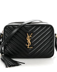 Calfskin Matelasse Monogram Lou Camera Bag Black