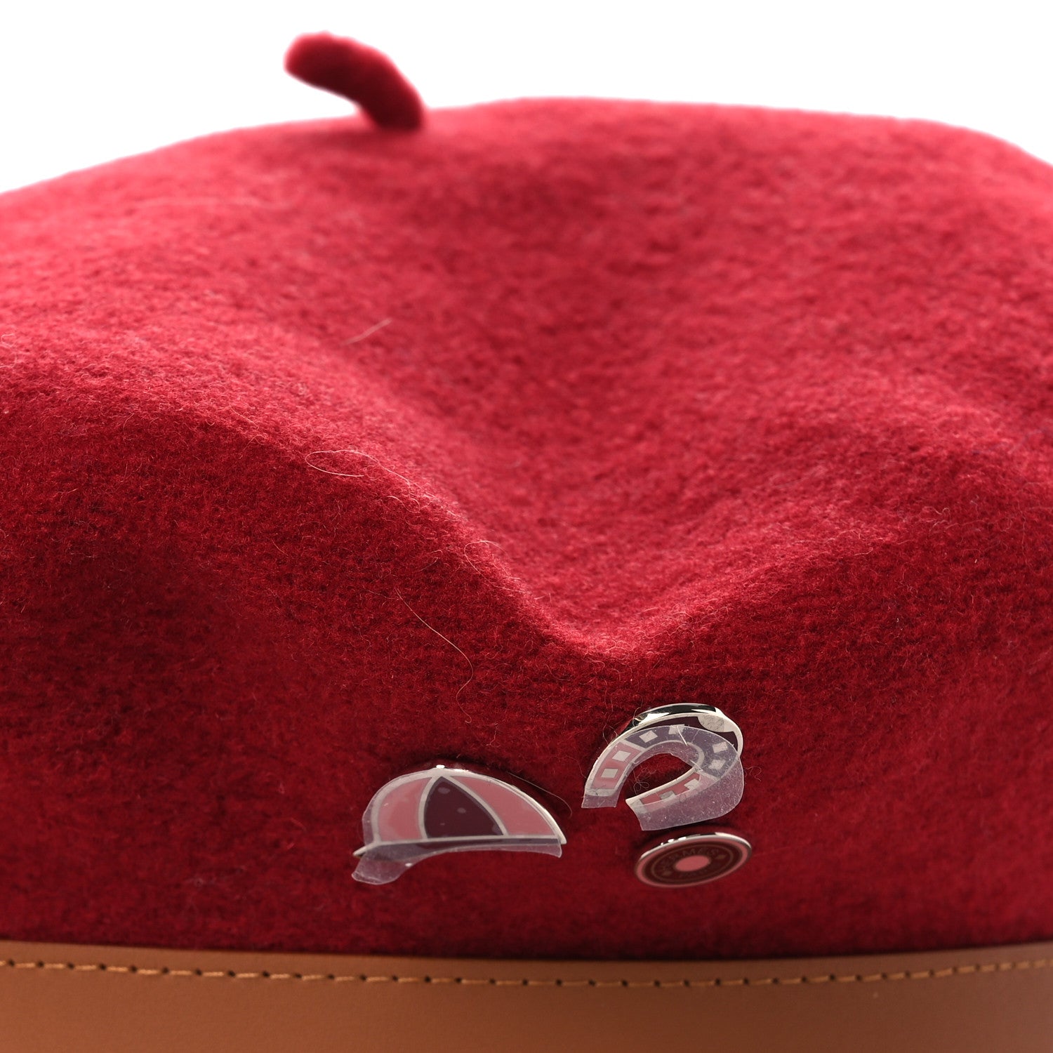 Merino Wool Bonnie Sailor Beret 59 Rouge Rubis
