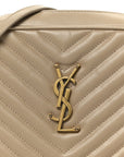 Calfskin Matelasse Monogram Lou Camera Bag Dark Beige