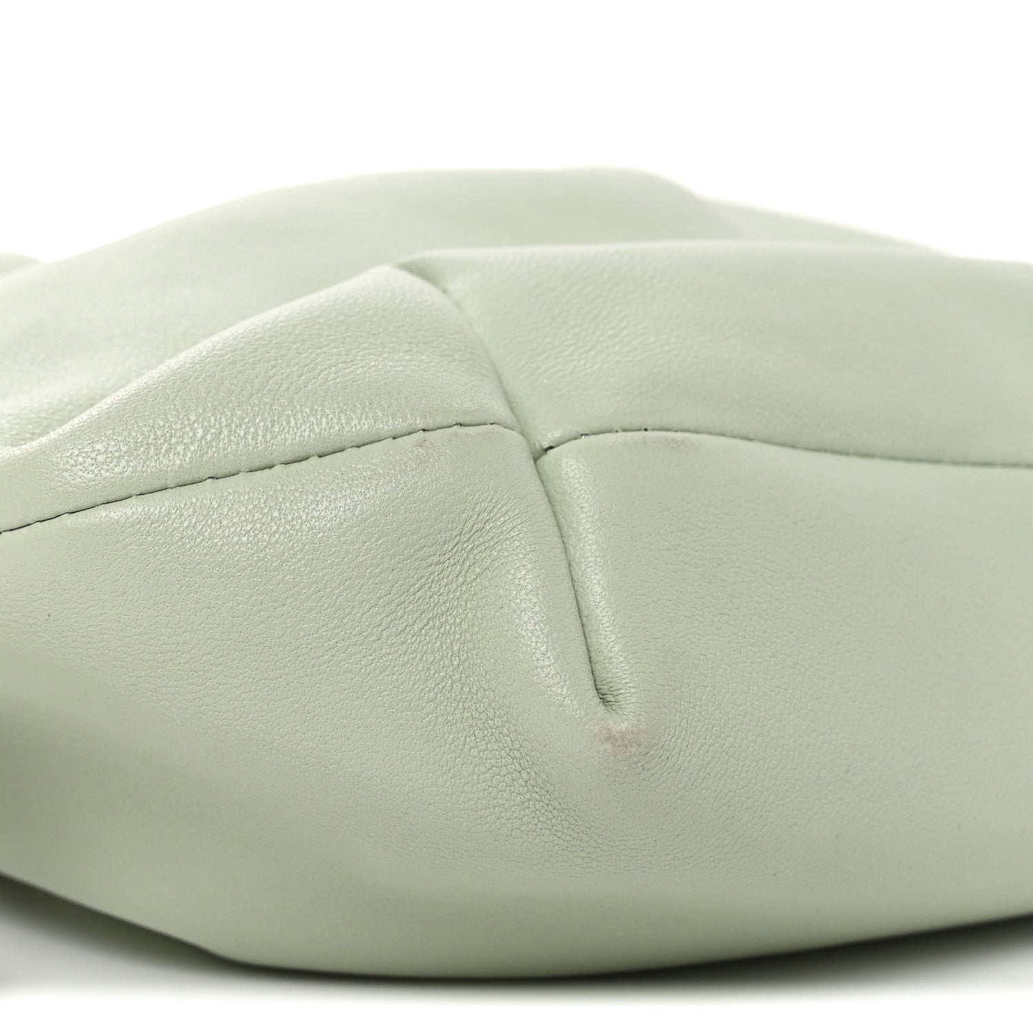 Mellow Nappa Donut Chain Mini Flamenco Knot Clutch Spring Jade