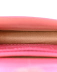 Calfskin Crocodile Embossed La Ceinture Bello Double Tour Belt Bag Pink