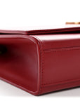 Smooth Calfskin Medium Classic Monogram Kate Tassel Satchel Lipstick Red