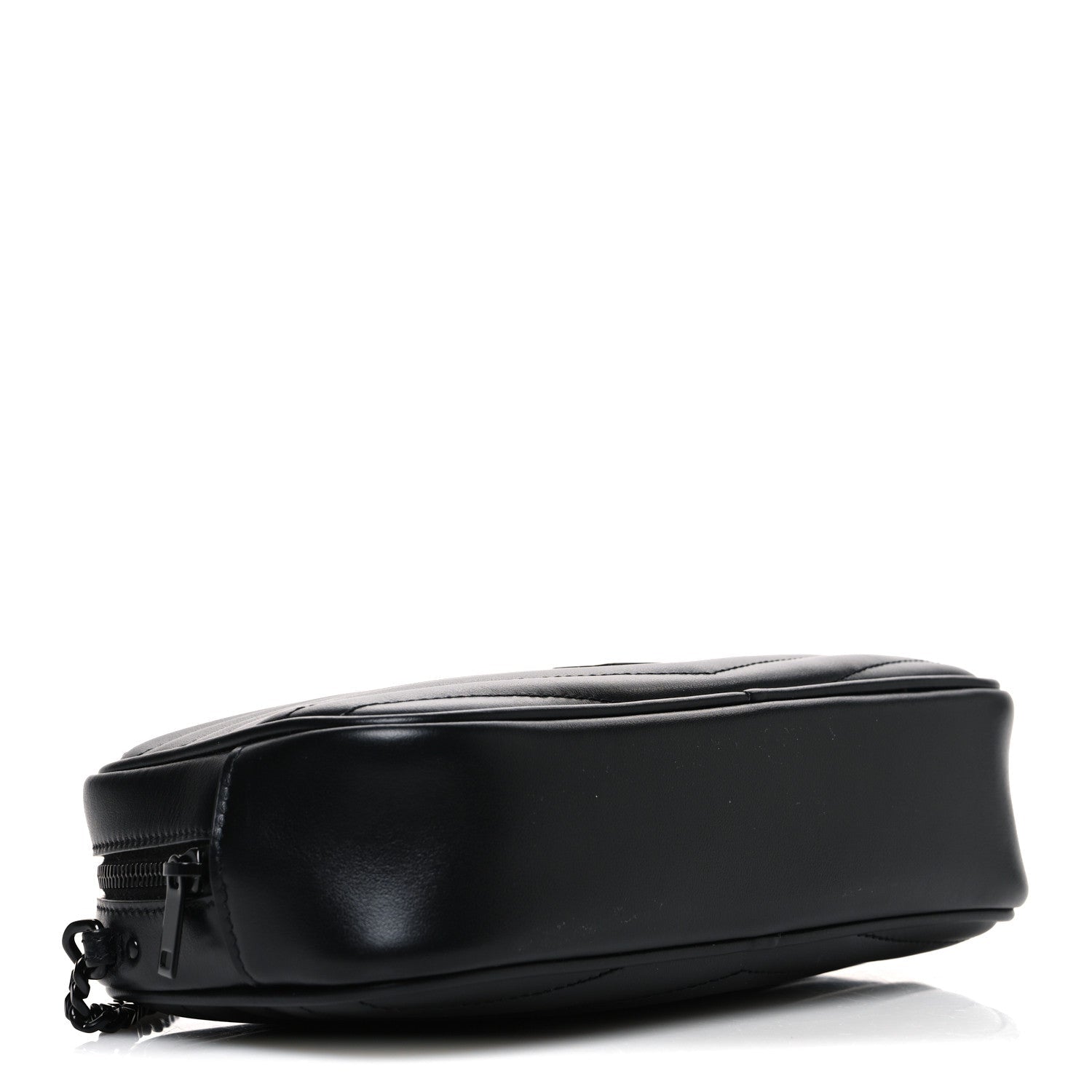 Calfskin Matelasse Monochrome Monogram Mini Lou Camera Bag Black