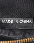 Giant Check Calfskin Large Camera Bag Black