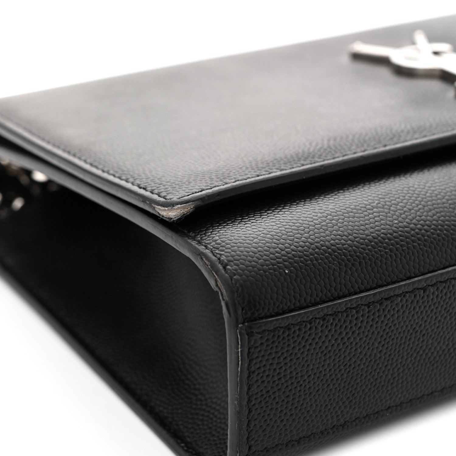Grain De Poudre Medium Classic Monogram Kate Satchel Black