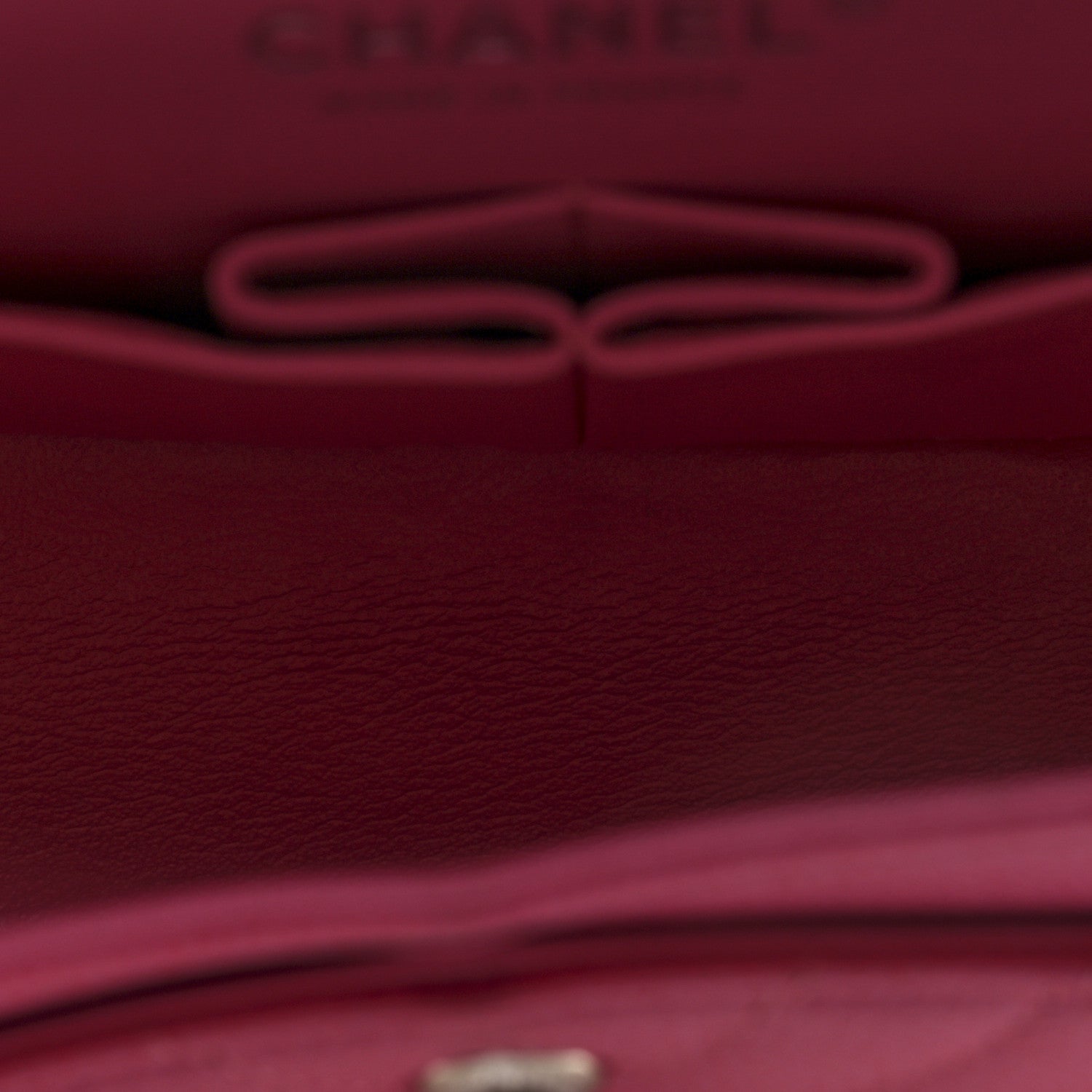 Caviar Chevron Quilted Medium Double Flap Pink