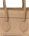 Drummed Calfskin Micro Luggage Dune