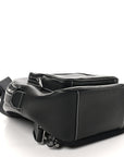 X PETER DOIG Grained Calfskin Slingbag Backpack Black