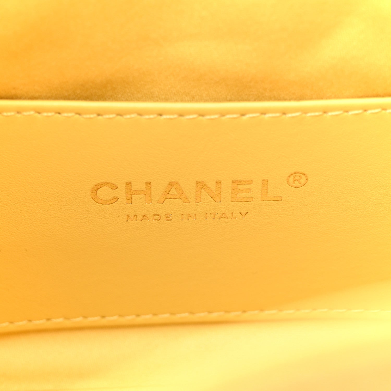 Suede Quilted Mini CHNL 25 Handbag Yellow