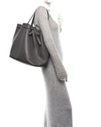 Soft Grained Calfskin Medium Belt Cabas Phantom Grey