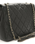 Lambskin Quilted Large Diamond CC Flap Black