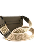 Calfskin Jacquard Mini Gate Dual Bag Autumn Green