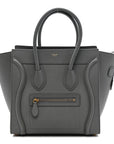 Baby Drummed Calfskin Micro Luggage Kohl