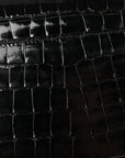 Shiny Alligator Monochrome Constance Long Wallet Black