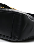 Calfskin Matelasse Medium GG Marmont Shoulder Bag Black