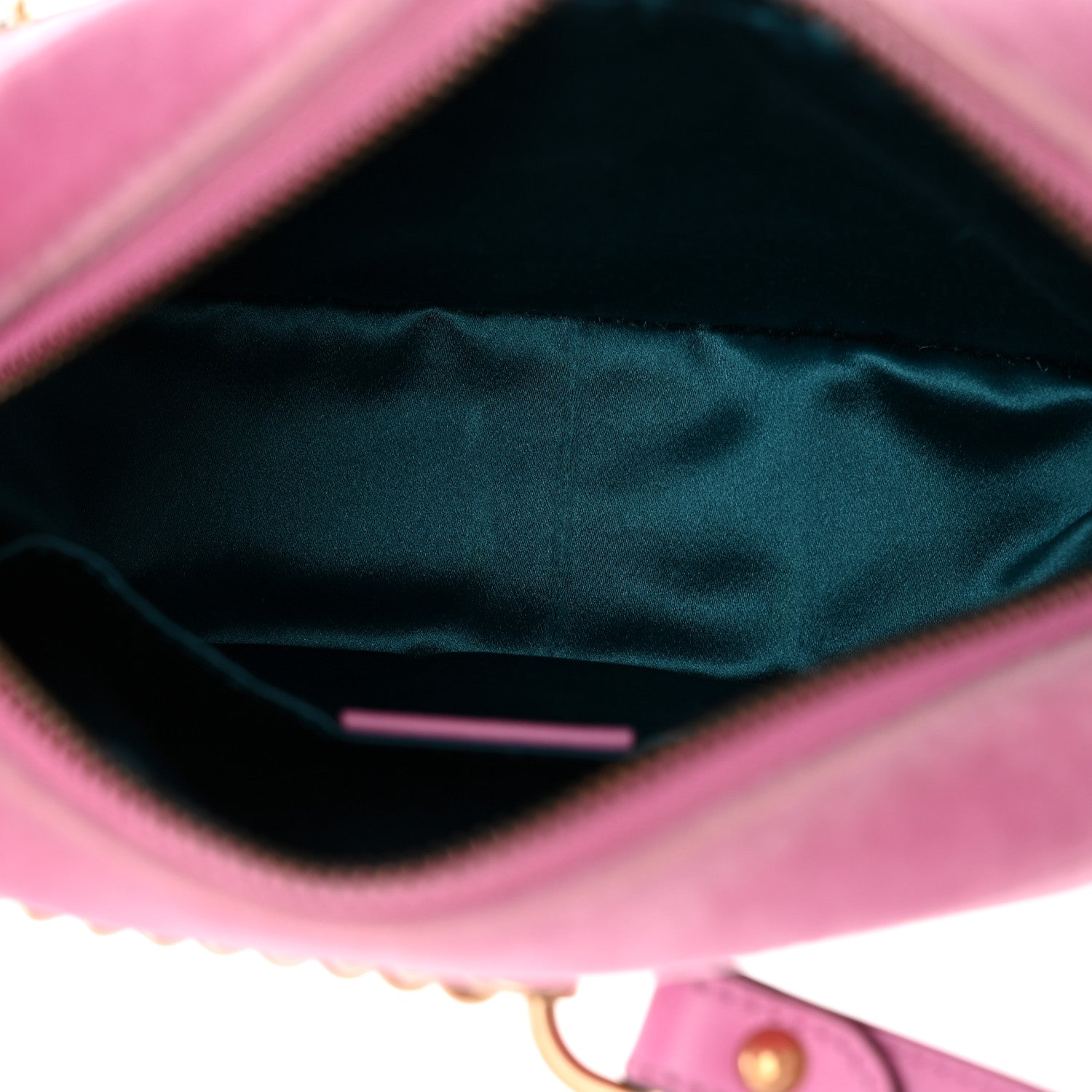 Velvet Matelasse Marquise Crystals Mini GG Marmont Chain Shoulder Bag Malva
