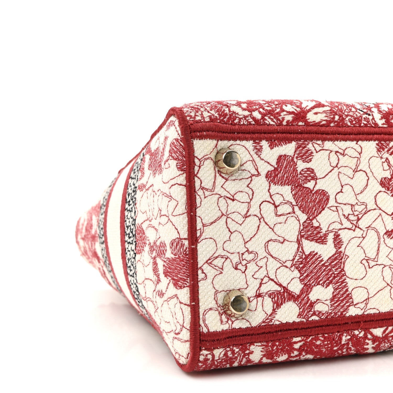 Canvas Embroidered Medium D1ORamour D-Royaume Lady D-Lite Red Multicolor