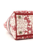 Canvas Embroidered Medium D1ORamour D-Royaume Lady D-Lite Red Multicolor