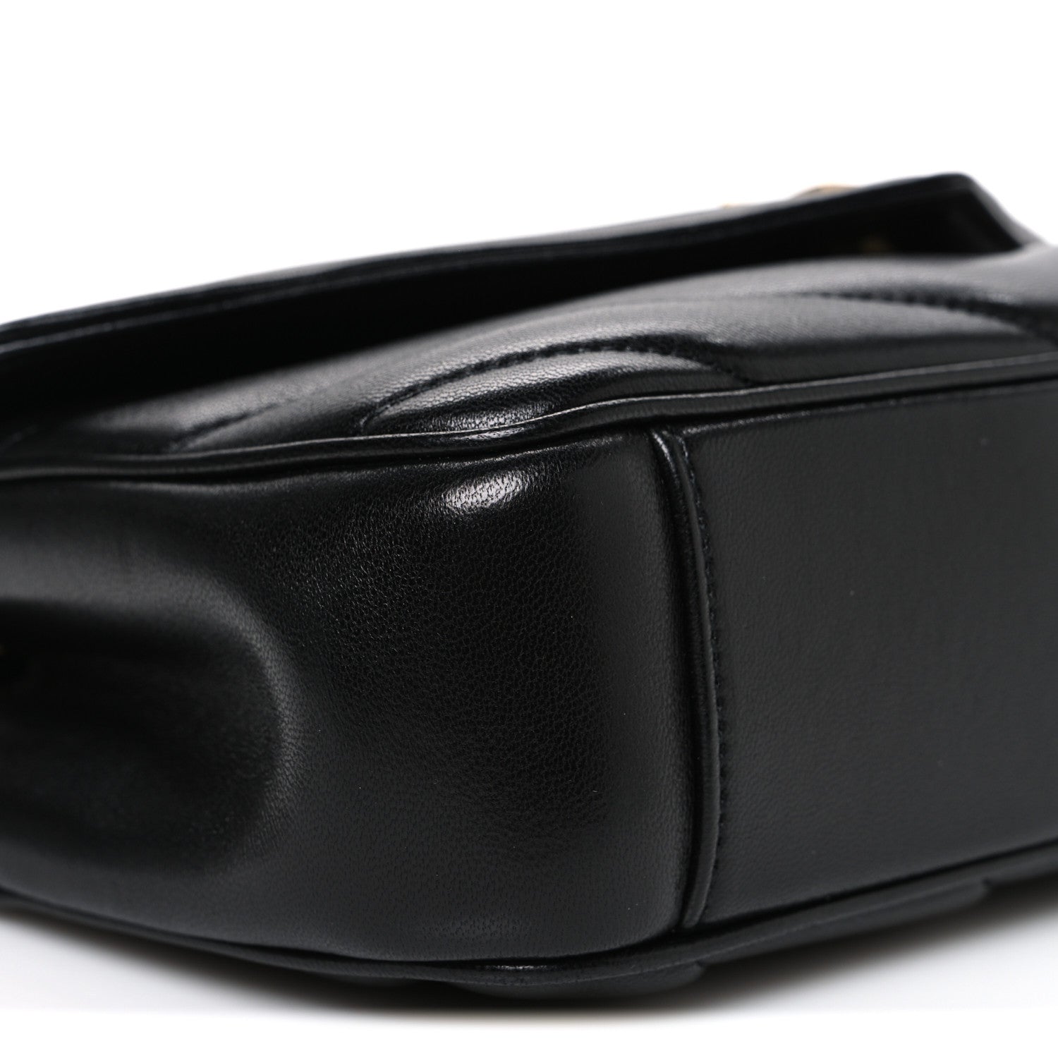 Lambskin Chevron Quilted Small Loulou Black