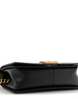 Lambskin Quilted Medium Boy Flap Black