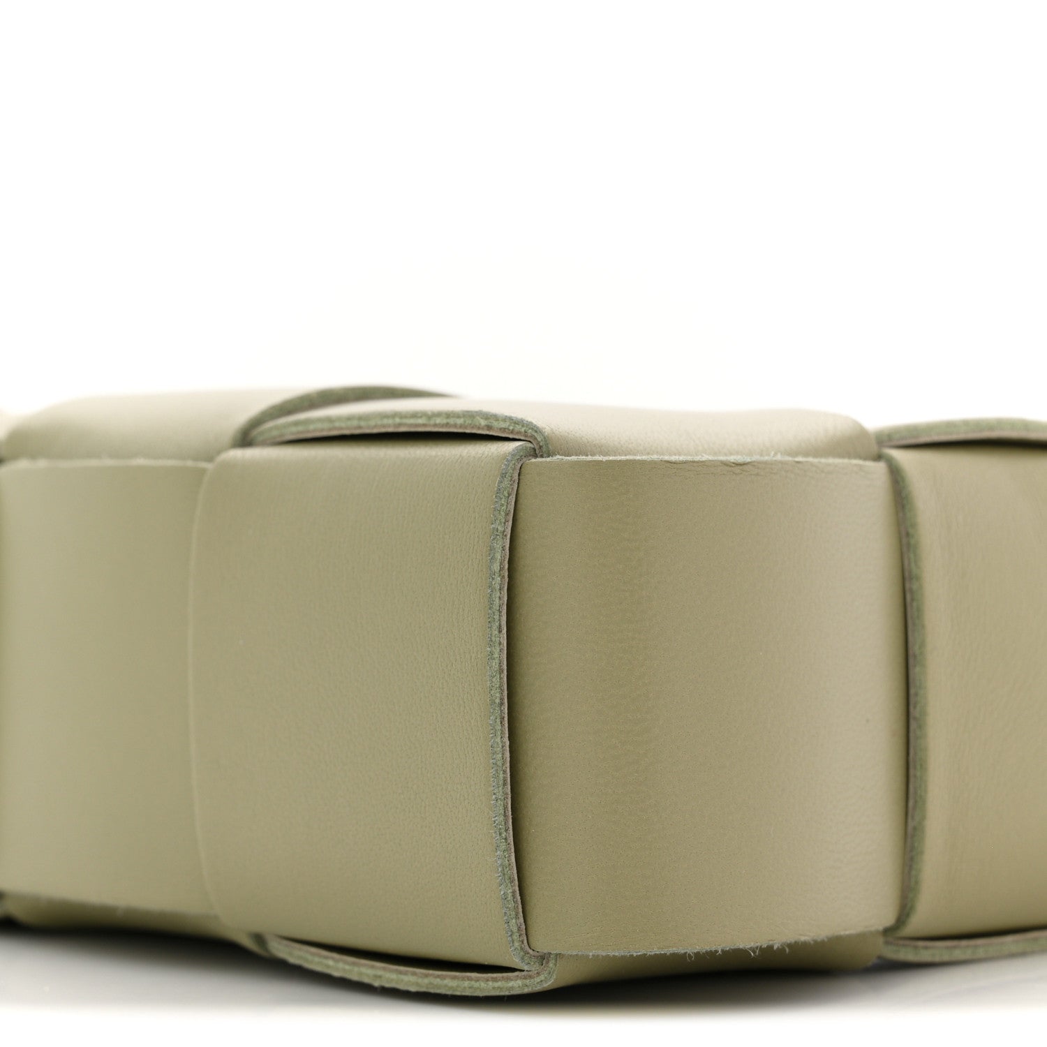 Calfskin Maxi Intrecciato Cassette Pouch On Strap Travertine
