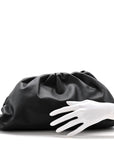 Smooth Butter Calf The Pouch Oversized Clutch Black