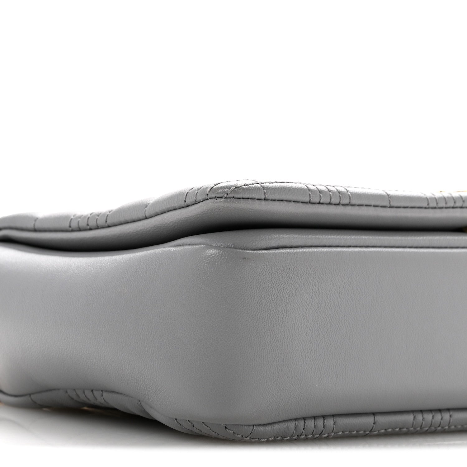Lambskin Quilted Small Lola Bag Grey