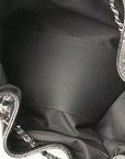 Metallic Caviar Quilted Small CHNL 25 Handbag Silver