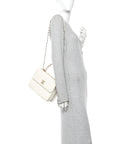 Lambskin Quilted Small Trendy CC Dual Handle Flap Bag White