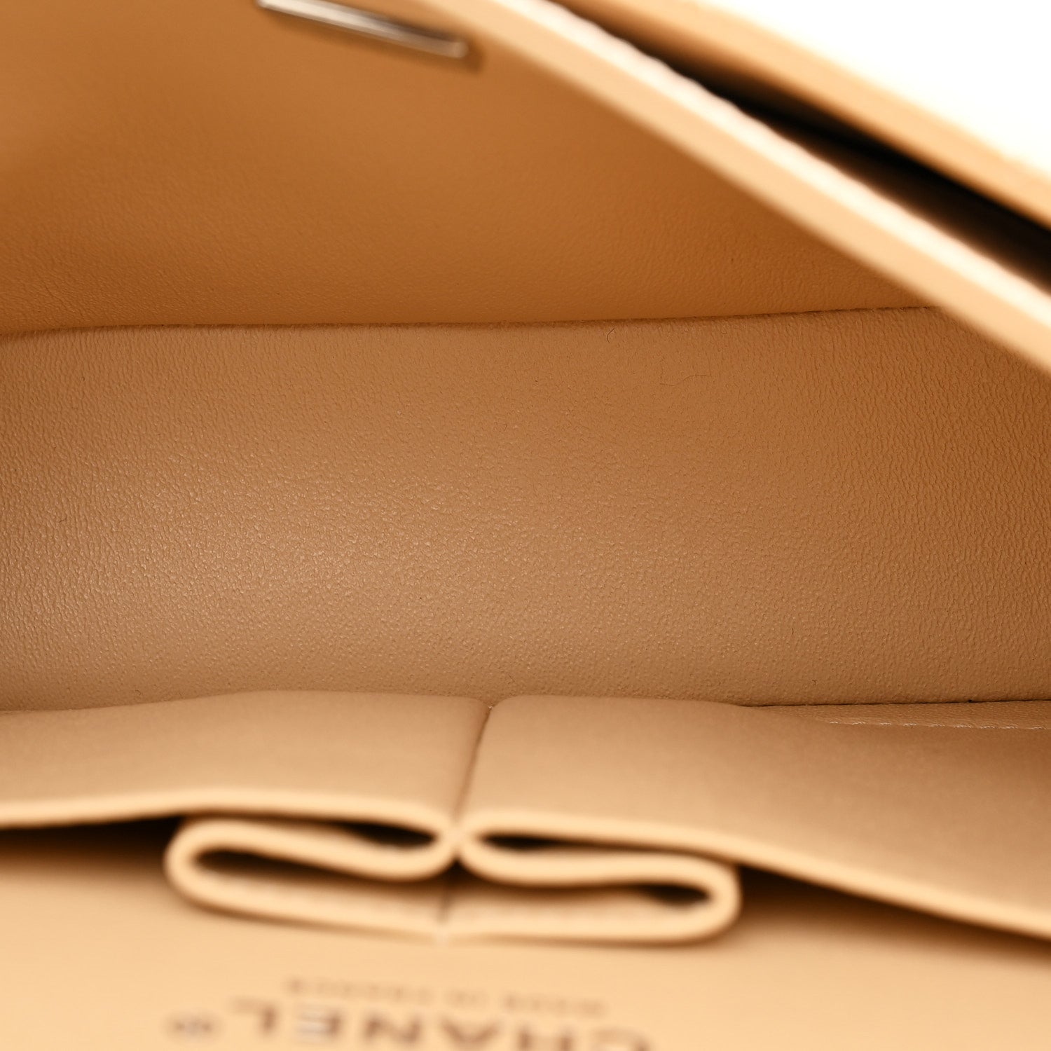 Caviar Quilted Small Double Flap Beige