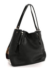 Grainy Calfskin House Check Medium Maidstone Black