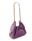 Suede Quilted Mini CHNL 25 Handbag Purple