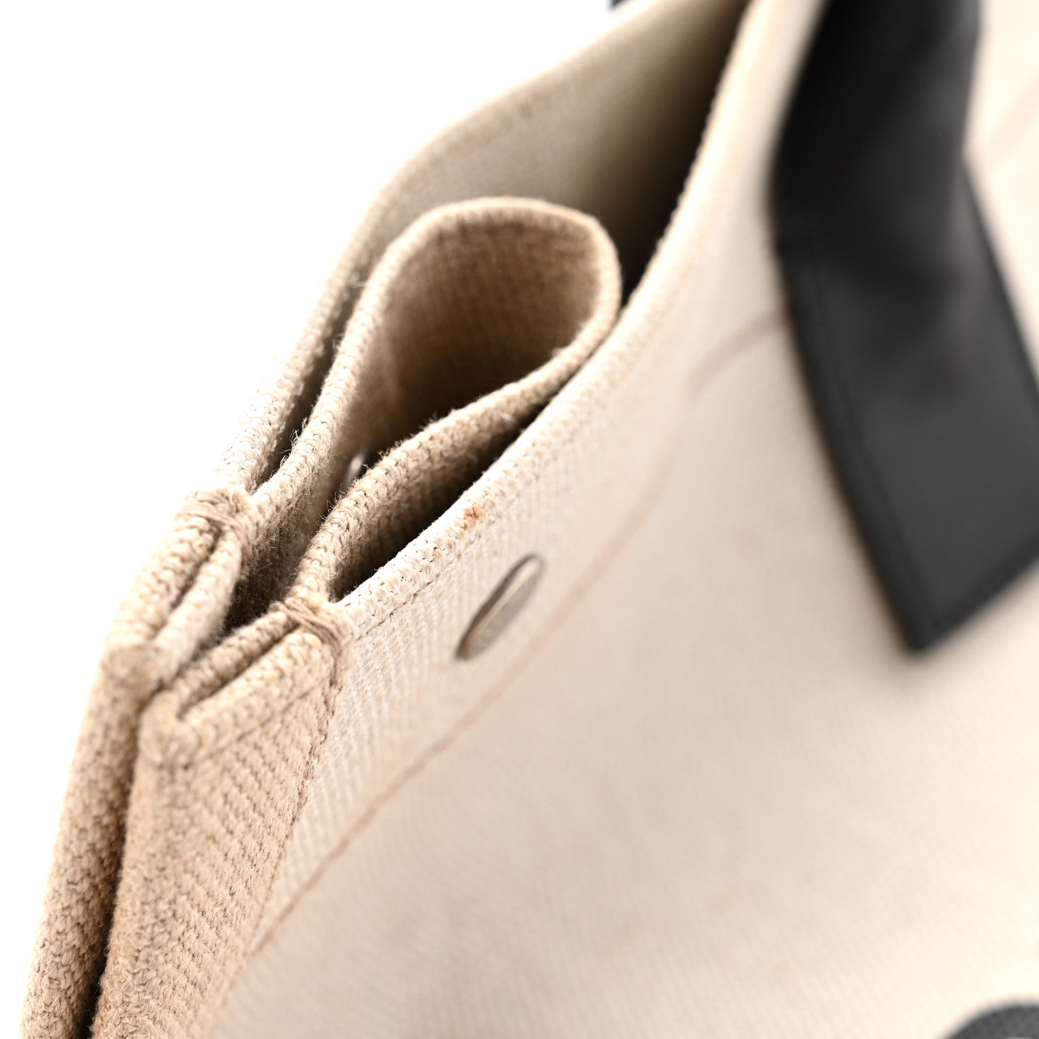 Linen Calfskin Rive Gauche Tote Optic White