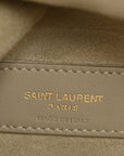 Shearling Calfskin Medium Reversible Monogram Kate Satchel Grey