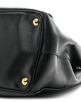Saffiano Medium Galleria Double Zip Tote Black