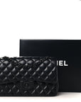 Lambskin Quilted Jumbo Double Flap So Black