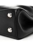Natural Smooth Calfskin Mini Rodeo Top Handle Handbag Black